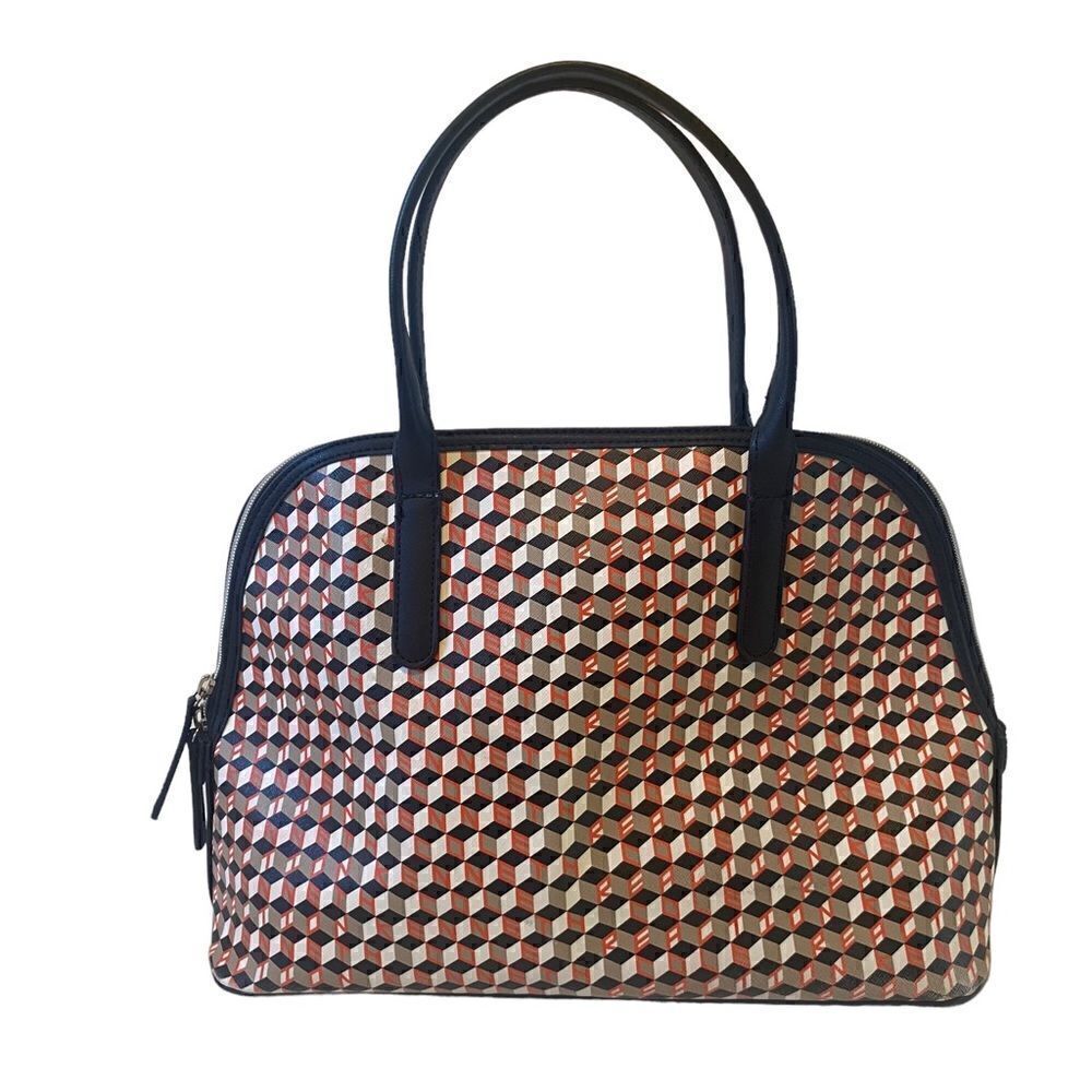 Kenneth Cole Reaction Geometric Print Satchel. - Picture 4 of 10